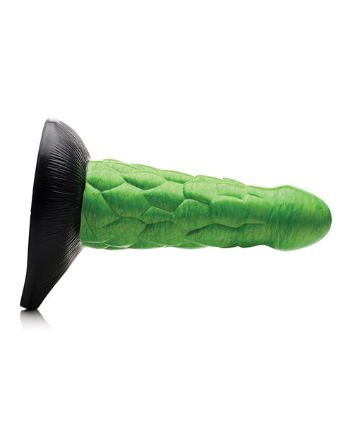 Creature Cocks Radioactive Reptile Thick Scaly Silicone Dildo - Green/black