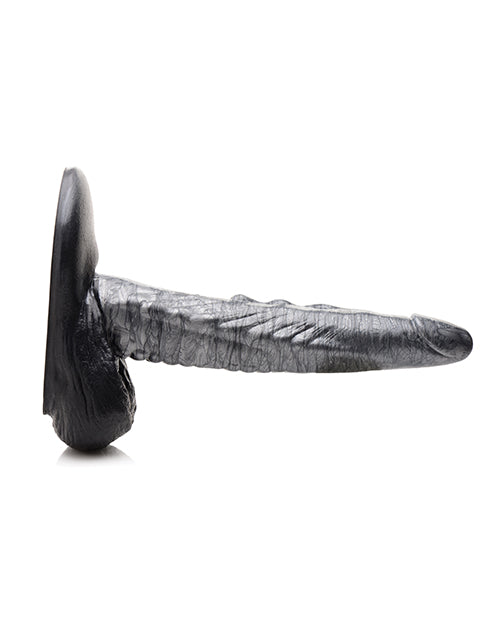 Creature Cocks The Gargoyle Rock Hard Silicone Dildo - Silver/black