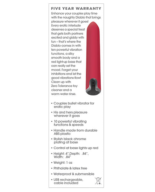 Zero Tolerance Diablo Bullet - Red/Black