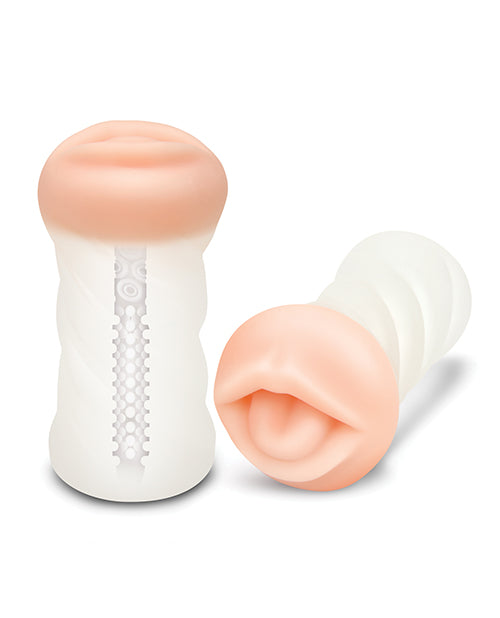 ZOLO Realistic Deep Throat Dual Density Transparent Stroker