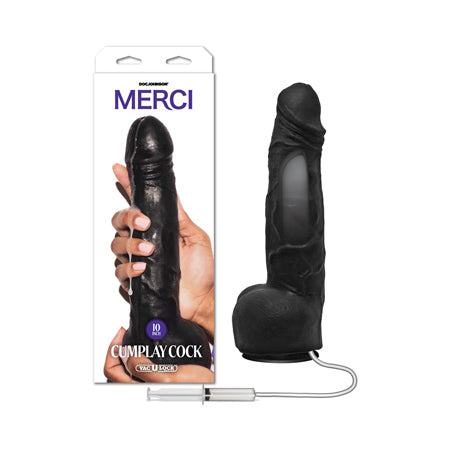 Merci Squirting Cumplay Cock 10 in. Dildo with Removable Vac-U-Lock Suction Cup