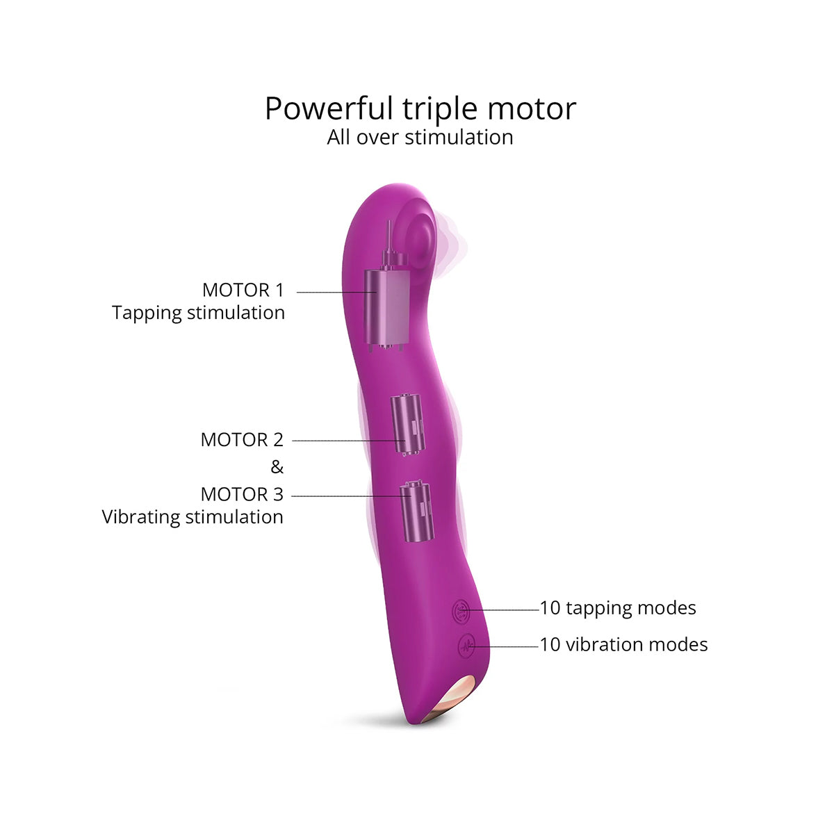 Love to Love Swap Tapping Vibrator - Sweet Orchid