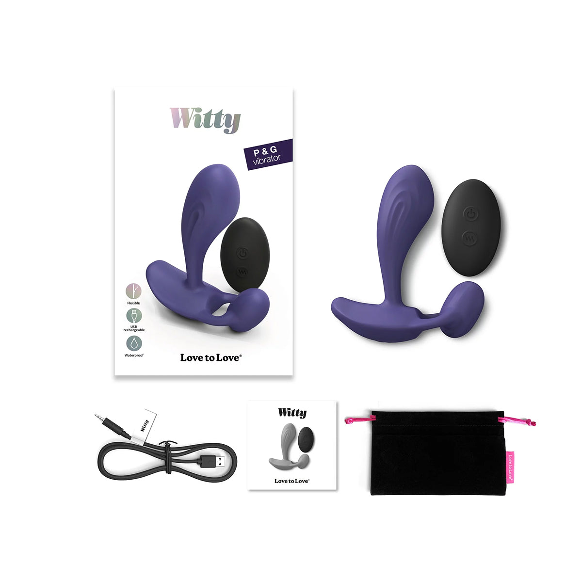 Love to Love Witty G & P-Spot Vibrator - Midnight Indigo