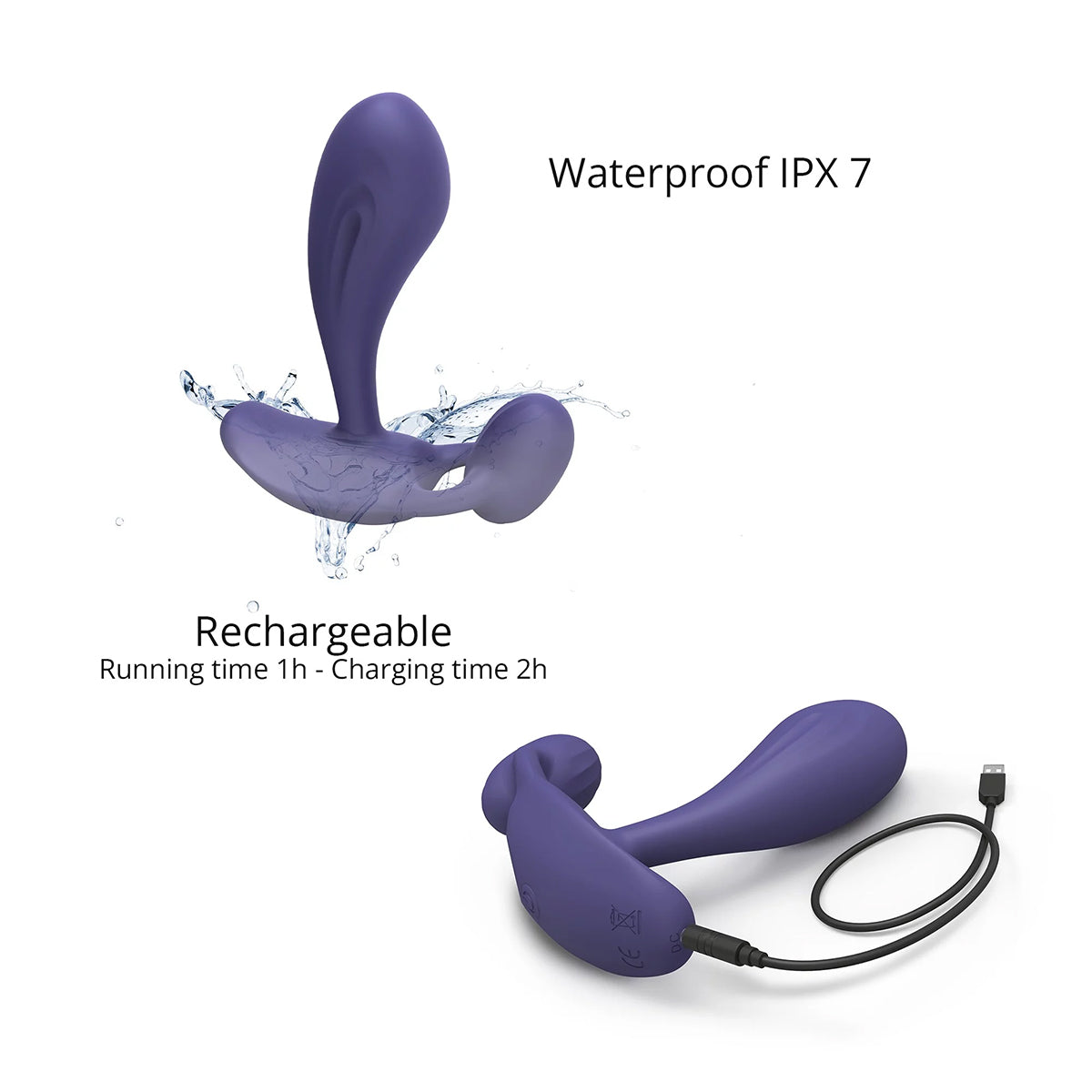 Love to Love Witty G & P-Spot Vibrator - Midnight Indigo