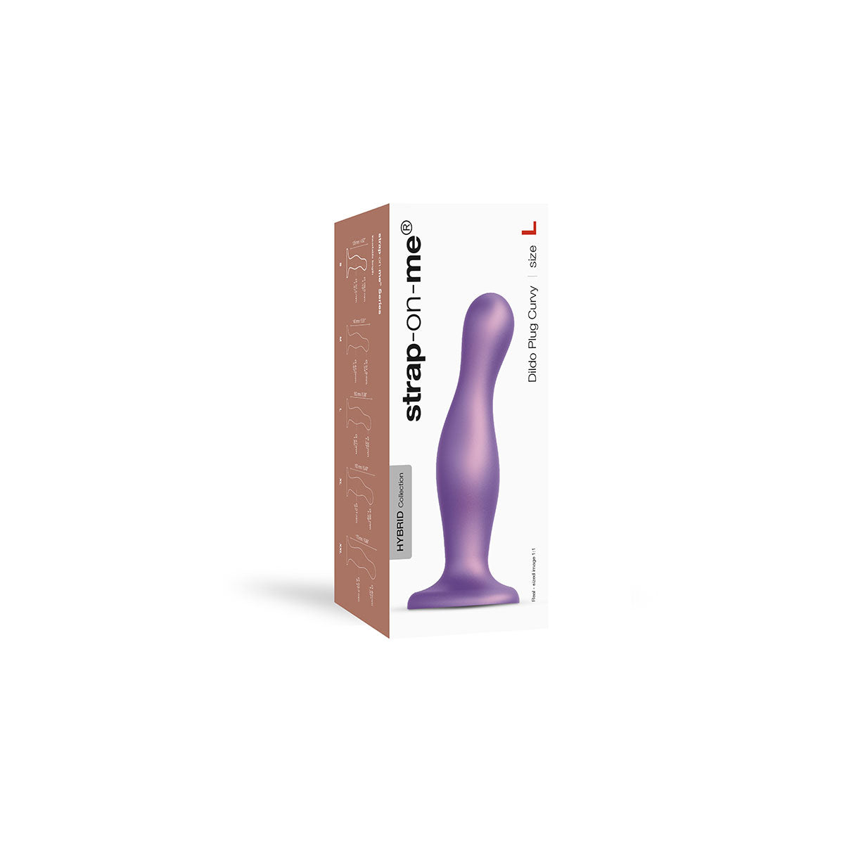 Strap-On-Me Curvy Plug Dil Metallic Purple - Large