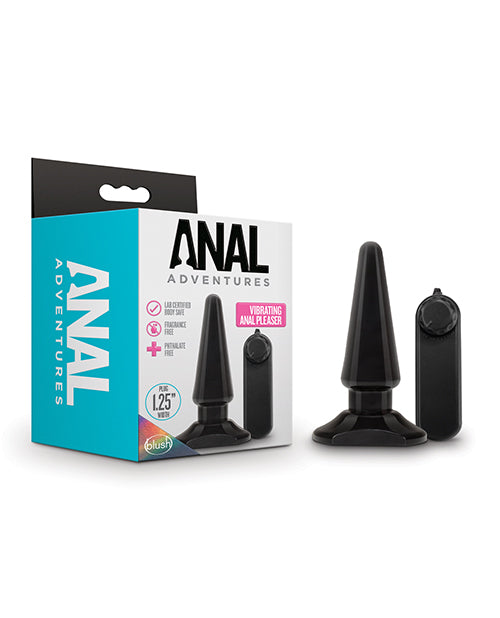 Blush Anal Adventures Basic Vibrating Anal Pleaser - Black