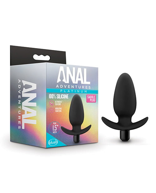 Blush Anal Adventures Platinum Silicone Saddle Plug - Black