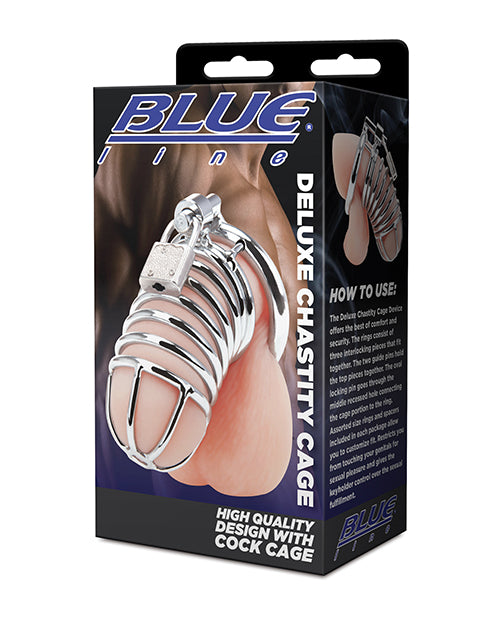 Blue Line Deluxe Chastity Cage