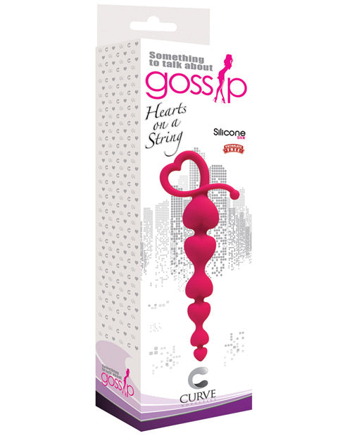 Curve Toys Gossip Hearts on a String - Magenta