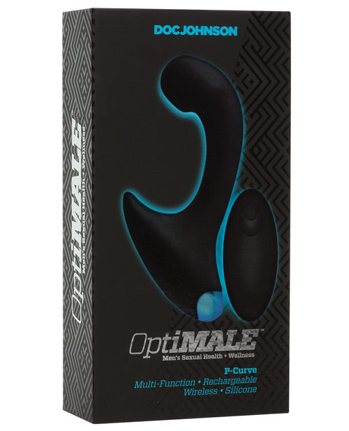 OptiMale Vibrating P Massager w/Wireless Remote - Black