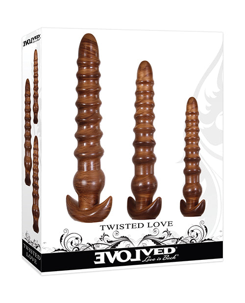 Evolved Twisted Love 3 Pc Plug Set - Gold