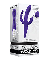 Evolved Lick Me Triple Stim Vibe - Purple