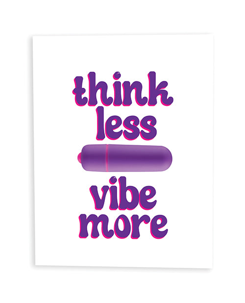 Think Less, Vibe More Naughty Greeting Card w/Rock Candy Vibrator & Fresh Vibes Towelettes