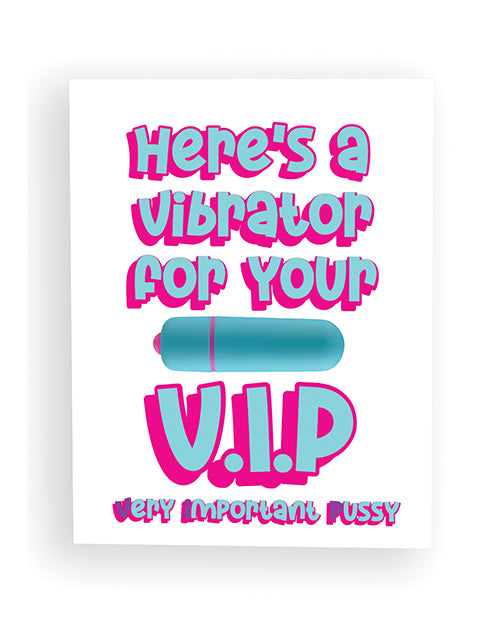 Here's A Vibrator for Your V.I.P Naughty Greeting Card w/Rock Candy Vibrator & Towelettes