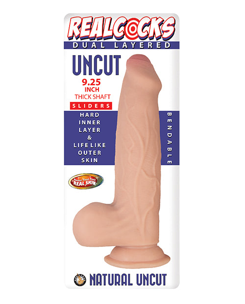 Realcocks Dual Layered Uncut Sliders 9.25" Thick Shaft