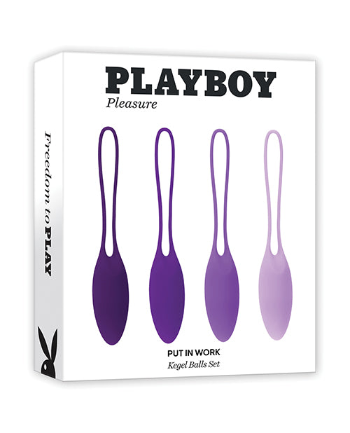 Playboy Pleasure Put In Work Kegel Set - Acai/ombre