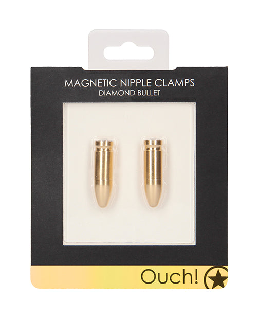 Shots Ouch Diamond Bullet Magnetic Nipple Clamps