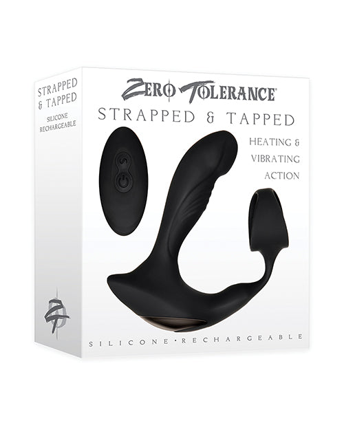 Zero Tolerance Strapped & Tapped Rechargeable Prostate Vibrator - Black