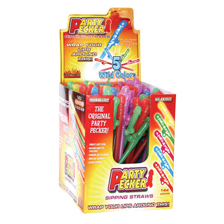 Party Pecker Sipping Straws Display