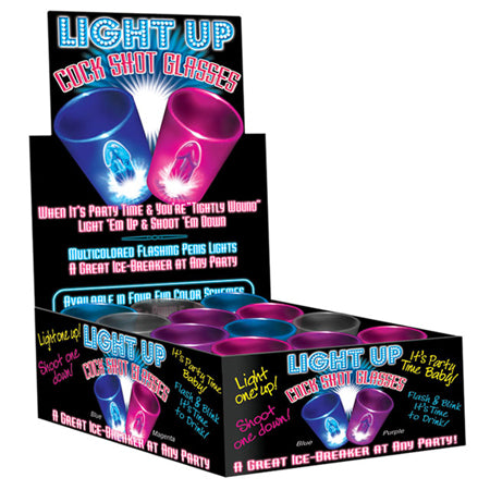 Light-Up Cock Shot Glasses (Assorted Display)