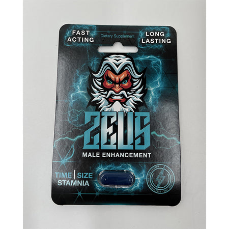 Zeus Plus Male Supplement 1-Pack Pill Open Stock