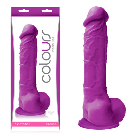 Colours Pleasures 8 in. Dildo Purple