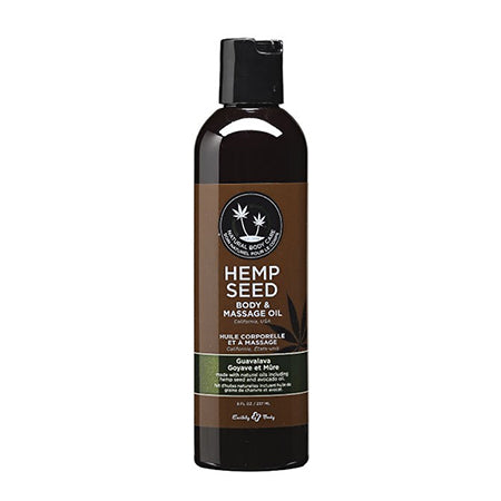 Earthly Body Hemp Seed Massage Oil Guavalava 8 oz.