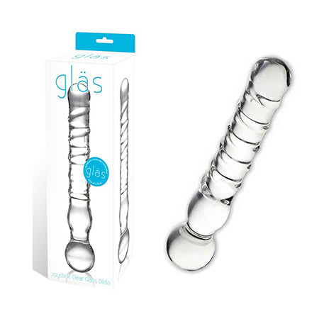 Glas 8 in. Joystick Clear Glass Dildo