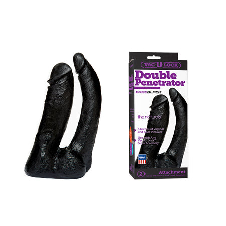 Vac-U-Lock - Double Penetrator - The Naturals CODEBLACK