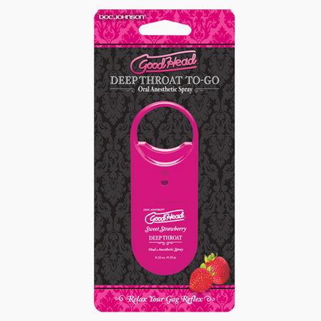 Goodhead to Go - Deep Throat Spray .33oz. Sweet Strawberry