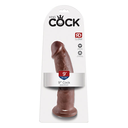 Pipedream King Cock 9 in. Cock Realistic Dildo With Suction Cup Brown