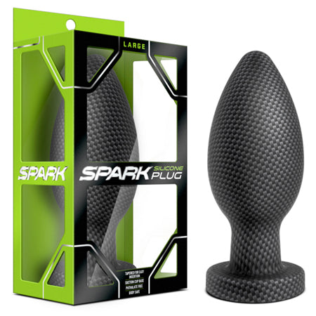 Blush Spark Silicone Anal Plug Large Carbon Fiber