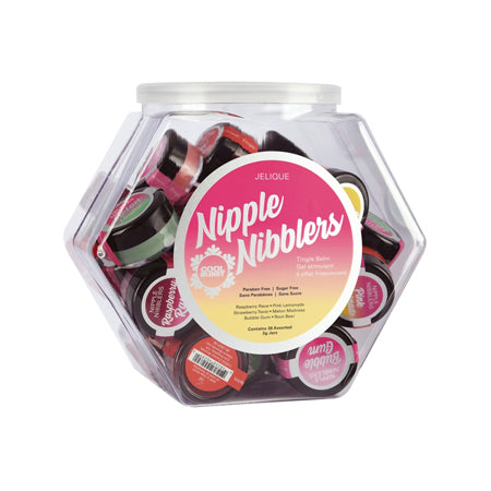 Jelique Nipple Nibbler Tingle Balm 3gr Asst. Flavors (36/Bowl)