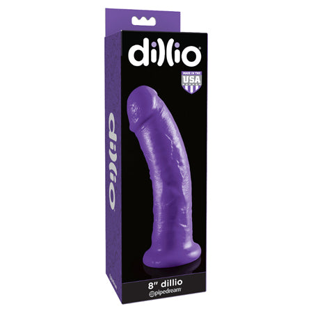 Pipedream Dillio 8 in. Realistic Dildo With Suction Cup Purple