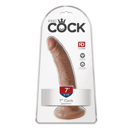 Pipedream King Cock 7 in. Cock Realistic Dildo With Suction Cup Tan