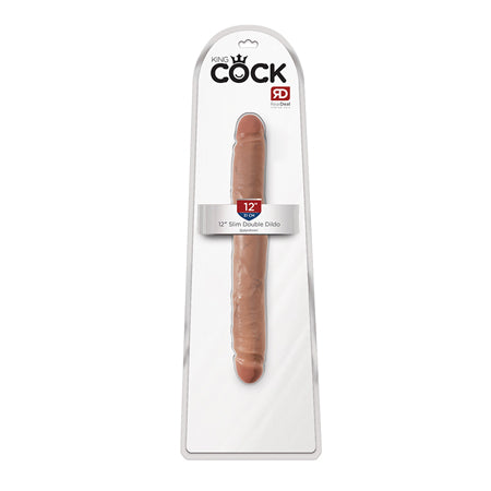 Pipedream King Cock 12 in. Slim Double Dildo Realistic Tan