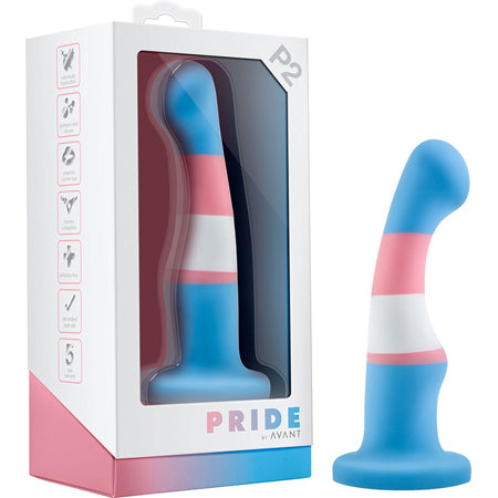 Blush Avant Pride P2 True Blue 6 in. Silicone Dildo with Suction Cup