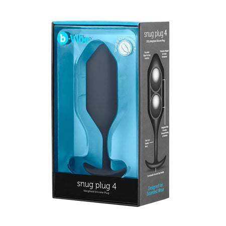 b-Vibe Snug Plug 4 Weighted Silicone Anal Plug Black