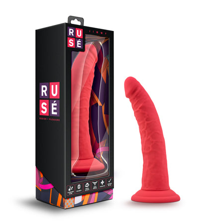 Blush Ruse Jimmy Realistic 7.5 in. Silicone Dildo with Suction Cup Cerise