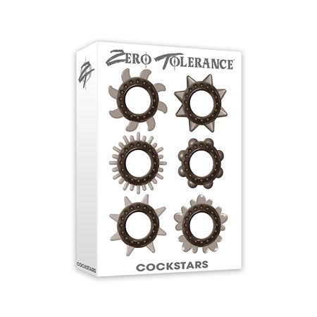 Zero Tolerance Cockstars 6-Piece Cockring Set Smoke