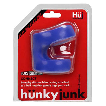 Hunkyjunk CONNECT cock ring/balltugger cobalt