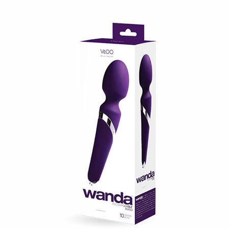 VeDO Wanda Rechargeable Wand Vibe - Deep Purple