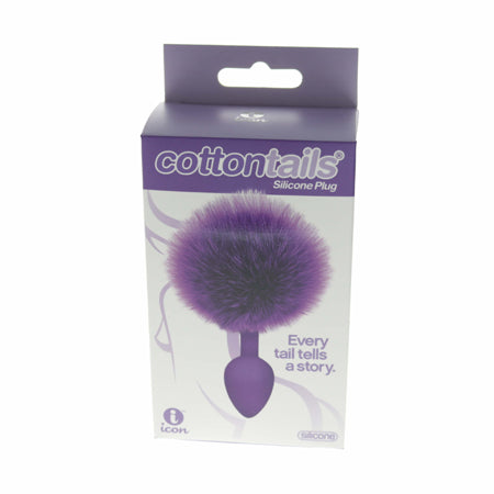 The 9's Cottontails Silicone Bunny Tail Butt Plug Purple