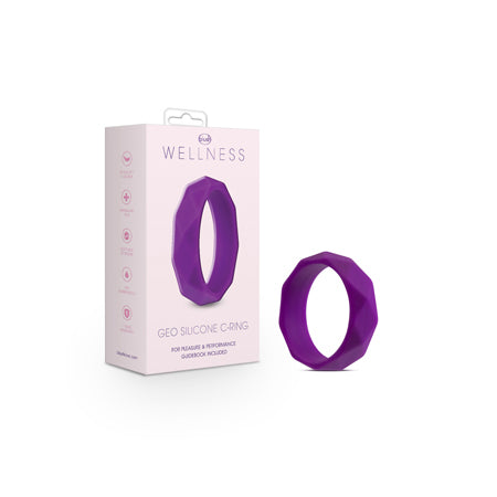 Blush Wellness Geo Silicone Cockring Purple