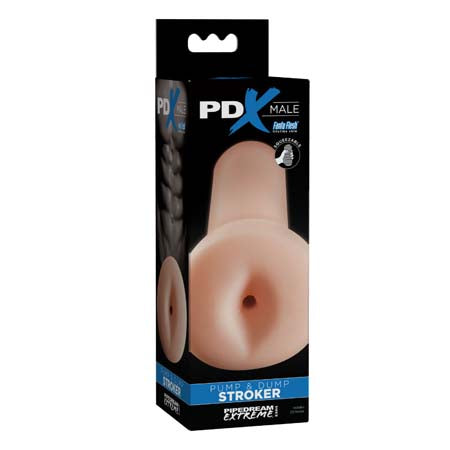 PDX Male Pump & Dump Squeezable Anal Stroker Beige