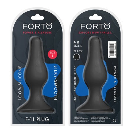 Forto F-11 Lungo Silicone Anal Plug Large Black