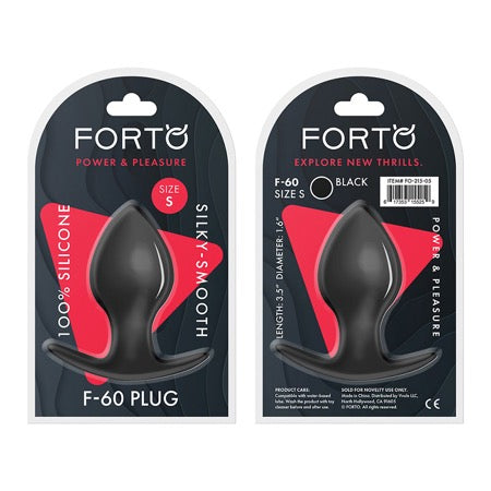 Forto F-60 Spade Silicone Anal Plug Small Black