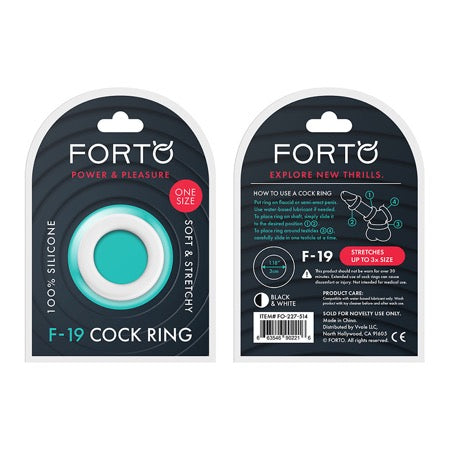 Forto F-19 Liquid Silicone 2-Tone Cockring Black/White