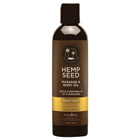 Earthly Body Hemp Massage Oil Beach Daze 8 oz.