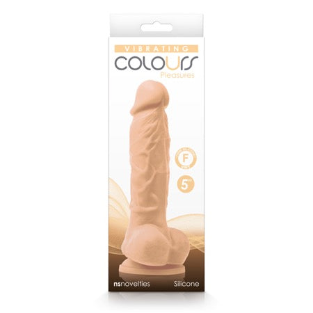 Colours Pleasures 5 in. Vibrating Dildo Beige